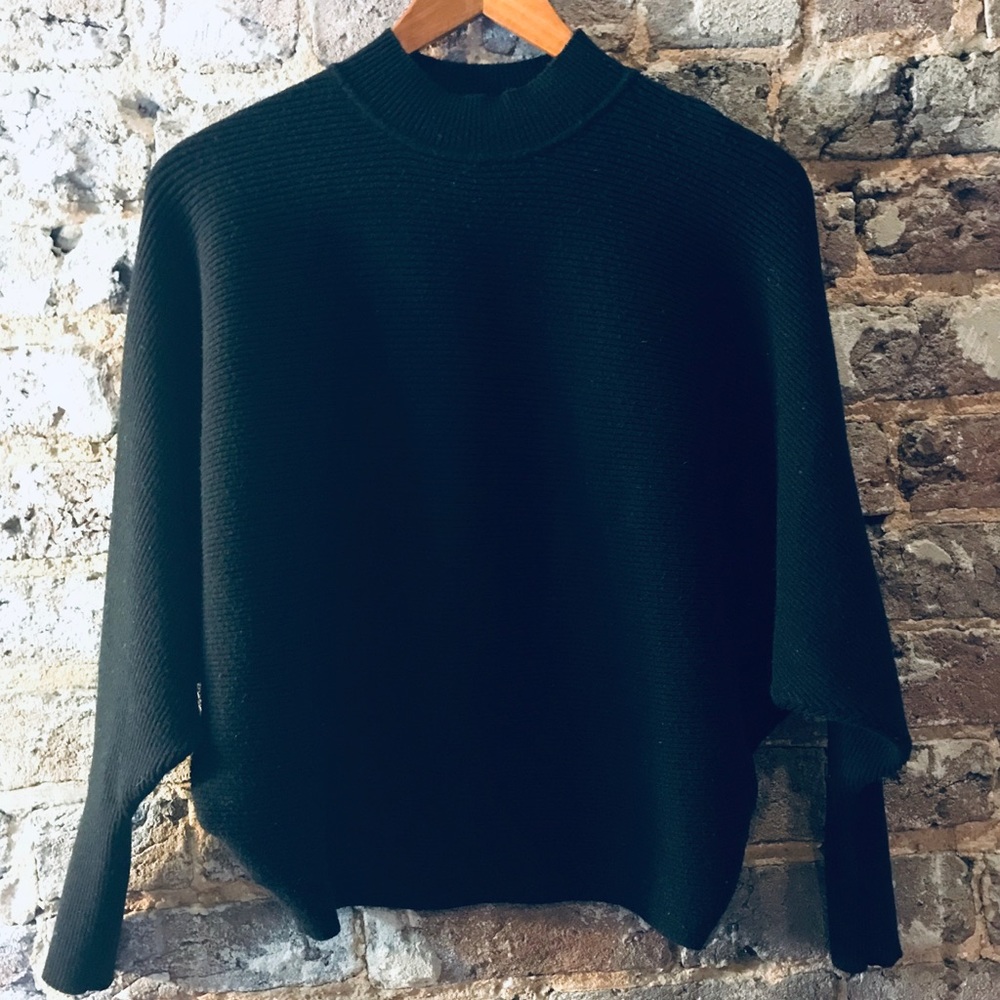 Thick black sweater